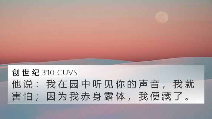 创 世 纪 3:10 CUVS Bible Verse Image