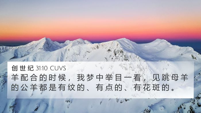 创 世 纪 31:10 CUVS Bible Verse Image