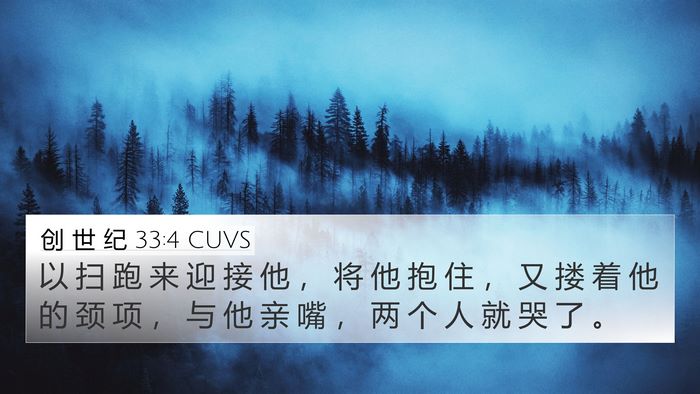 创 世 纪 33:4 CUVS Bible Verse Image