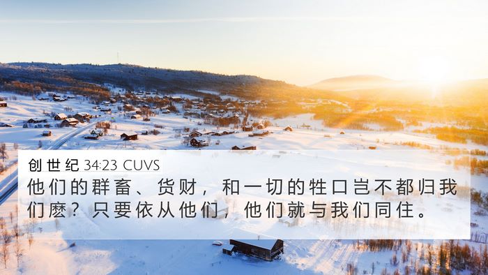 创 世 纪 34:23 CUVS Bible Verse Image