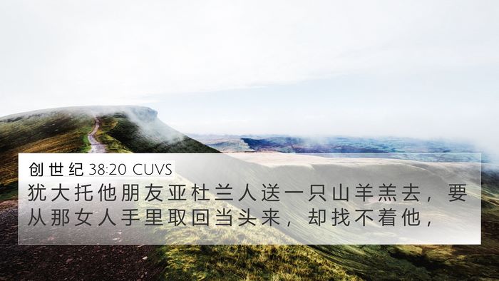创 世 纪 38:20 CUVS Bible Verse Image