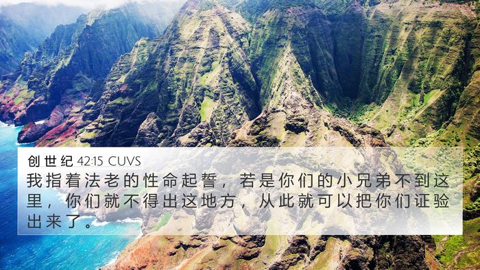 创 世 纪 42:15 CUVS Bible Verse Image