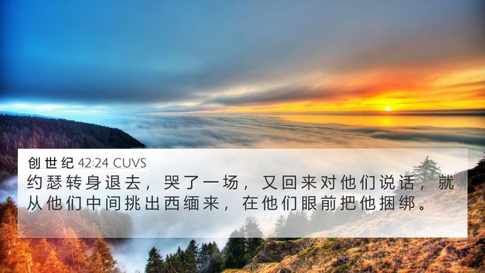 创 世 纪 42:24 CUVS Bible Verse Image
