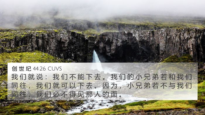 创 世 纪 44:26 CUVS Bible Verse Image