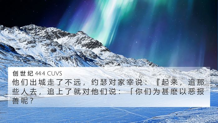 创 世 纪 44:4 CUVS Bible Verse Image