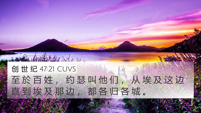 创 世 纪 47:21 CUVS Bible Verse Image