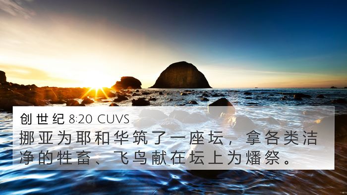 创 世 纪 8:20 CUVS Bible Verse Image