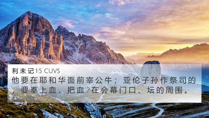 利 未 记 1:5 CUVS Bible Verse Image