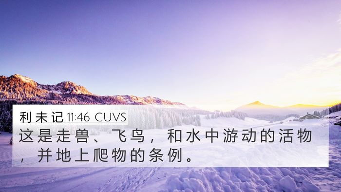 利 未 记 11:46 CUVS Bible Verse Image