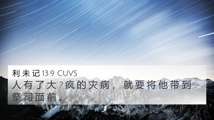 利 未 记 13:9 CUVS 4K Wallpaper - 人 有 了 大 ? 疯 的 灾 病 ， 就 要 将 - 4K Wallpaper Bible Verse