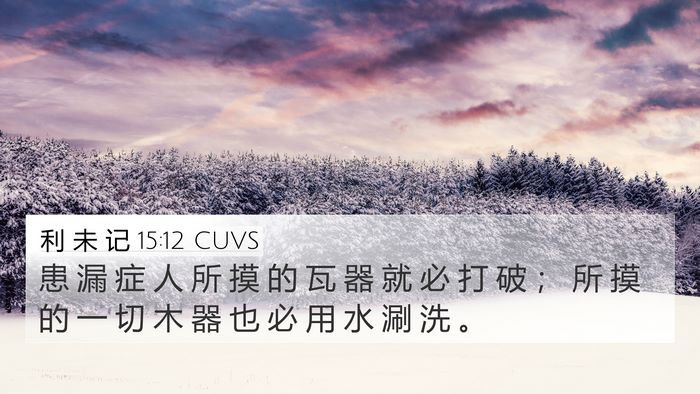 利 未 记 15:12 CUVS Bible Verse Image