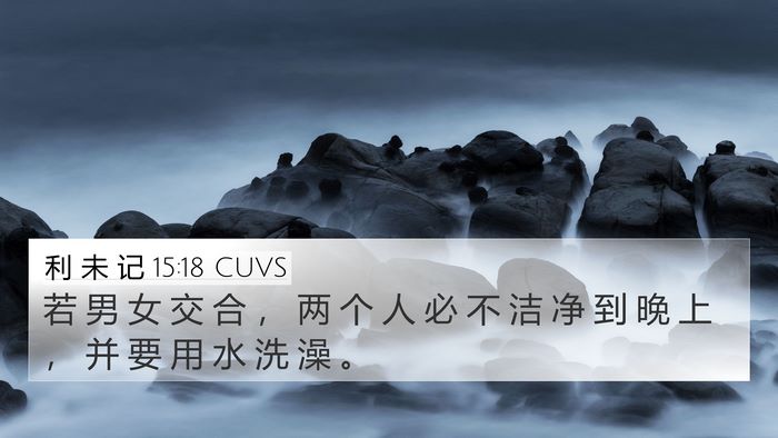 利 未 记 15:18 CUVS 4K Wallpaper - 若 男 女 交 合 ， 两 个 人 必 不 洁 - 4K Wallpaper Bible Verse