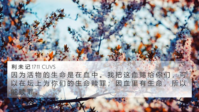 利 未 记 17:11 CUVS Bible Verse Image