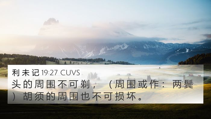 利 未 记 19:27 CUVS Bible Verse Image