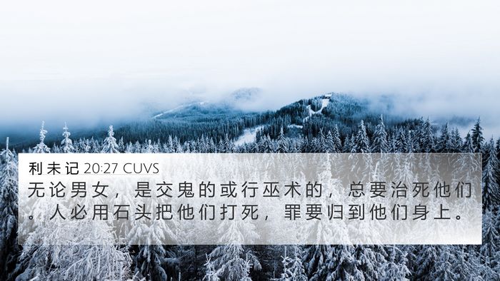 利 未 记 20:27 CUVS Bible Verse Image