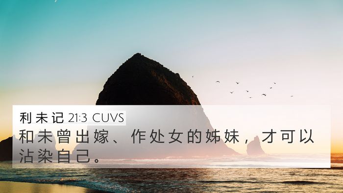 利 未 记 21:3 CUVS Bible Verse Image