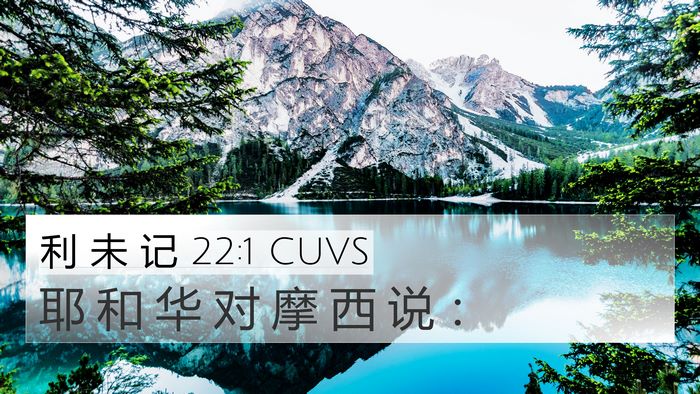 利 未 记 22:1 CUVS Bible Verse Image