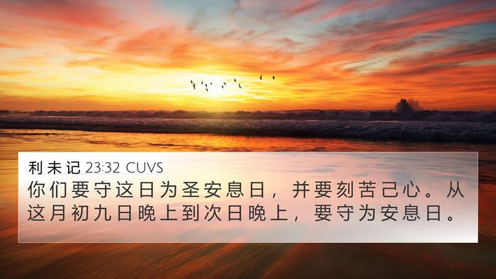 利 未 记 23:32 CUVS Bible Verse Image