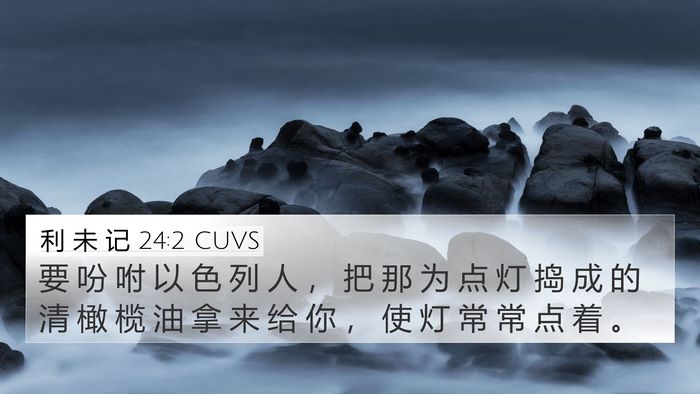 利 未 记 24:2 CUVS Bible Verse Image