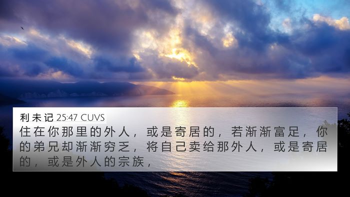 利 未 记 25:47 CUVS Bible Verse Image