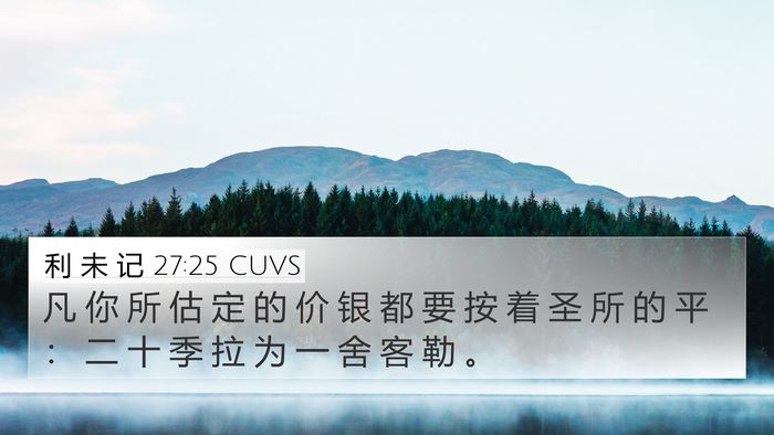 利 未 记 27:25 CUVS Bible Verse Image