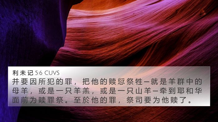 利 未 记 5:6 CUVS Bible Verse Image