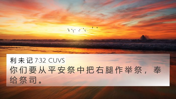 利 未 记 7:32 CUVS Bible Verse Image