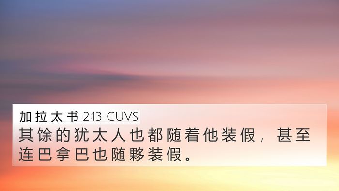 加 拉 太 书 2:13 CUVS Bible Verse Image