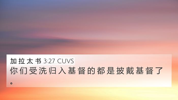 加 拉 太 书 3:27 CUVS Bible Verse Image