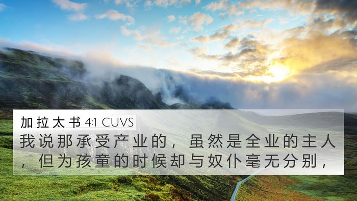 加 拉 太 书 4:1 CUVS Bible Verse Image