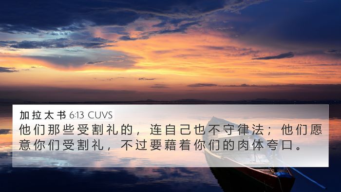 加 拉 太 书 6:13 CUVS Bible Verse Image