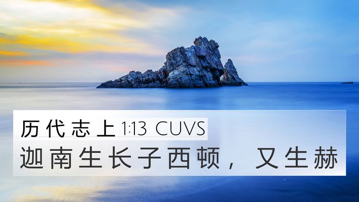 历 代 志 上 1:13 CUVS Bible Verse Image