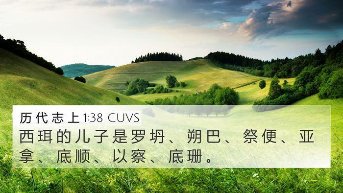 历 代 志 上 1:38 CUVS Bible Verse Image