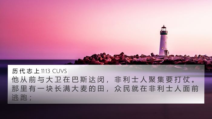 历 代 志 上 11:13 CUVS Bible Verse Image