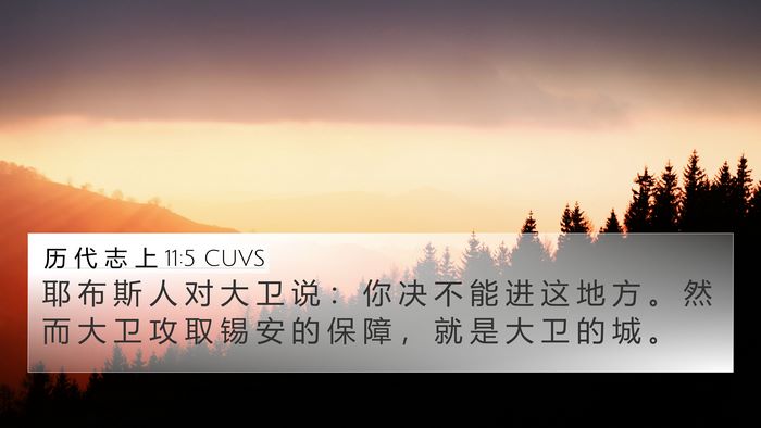 历 代 志 上 11:5 CUVS Bible Verse Image