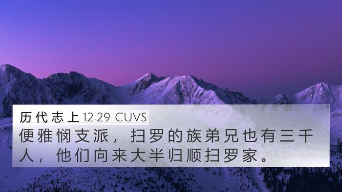 历 代 志 上 12:29 CUVS Bible Verse Image
