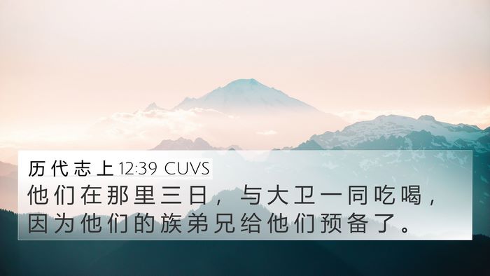 历 代 志 上 12:39 CUVS Bible Verse Image
