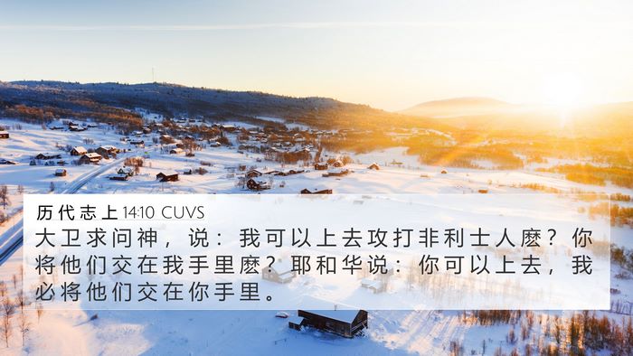 历 代 志 上 14:10 CUVS Bible Verse Image
