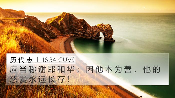 历 代 志 上 16:34 CUVS Bible Verse Image