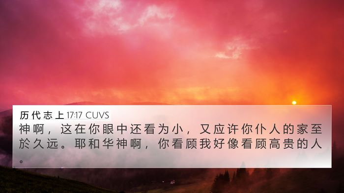 历 代 志 上 17:17 CUVS Bible Verse Image