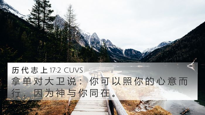 历 代 志 上 17:2 CUVS 4K Wallpaper - 拿 单 对 大 卫 说 ： 你 可 以 照 你 - 4K Wallpaper Bible Verse