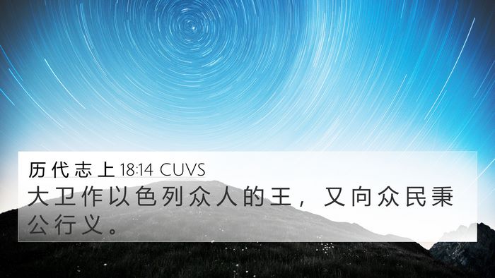 历 代 志 上 18:14 CUVS Bible Verse Image