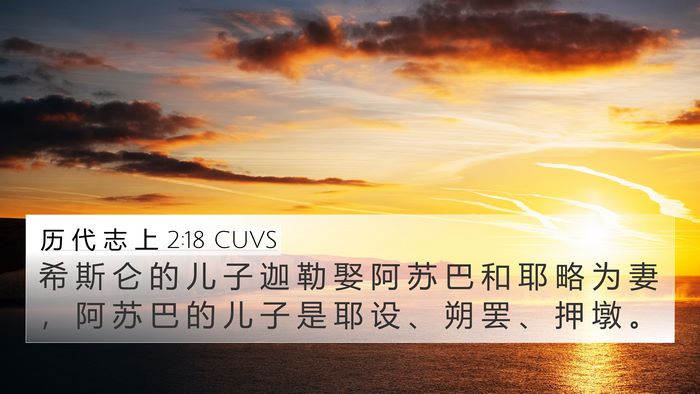 历 代 志 上 2:18 CUVS Bible Verse Image