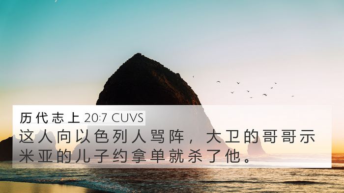 历 代 志 上 20:7 CUVS Bible Verse Image