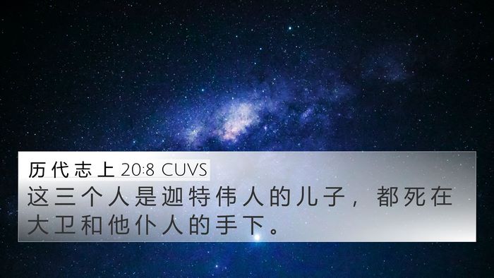 历 代 志 上 20:8 CUVS Bible Verse Image