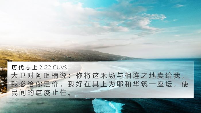历 代 志 上 21:22 CUVS Bible Verse Image