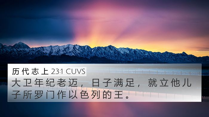历 代 志 上 23:1 CUVS Bible Verse Image