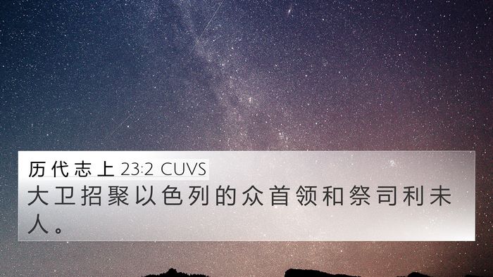 历 代 志 上 23:2 CUVS Bible Verse Image