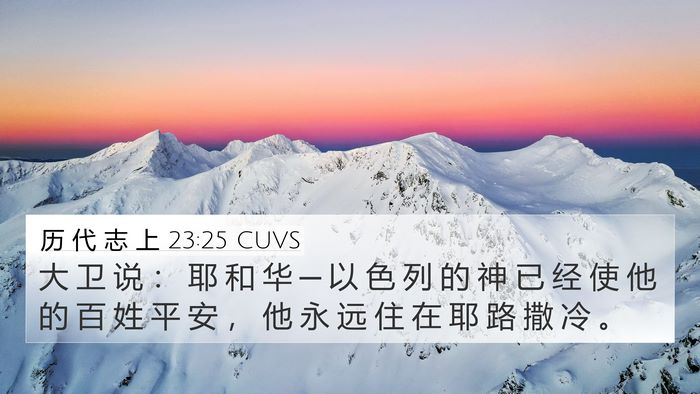 历 代 志 上 23:25 CUVS Bible Verse Image