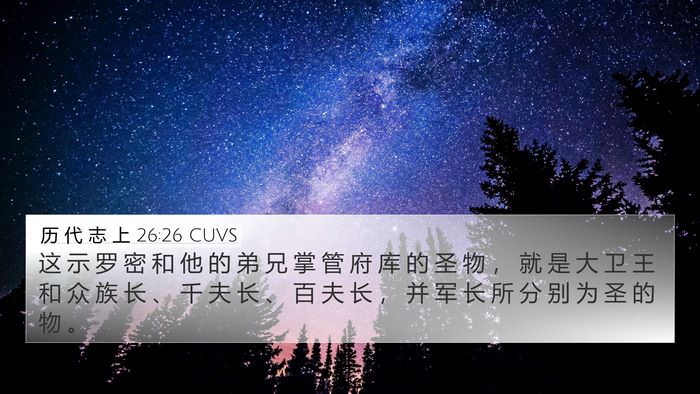 历 代 志 上 26:26 CUVS Bible Verse Image